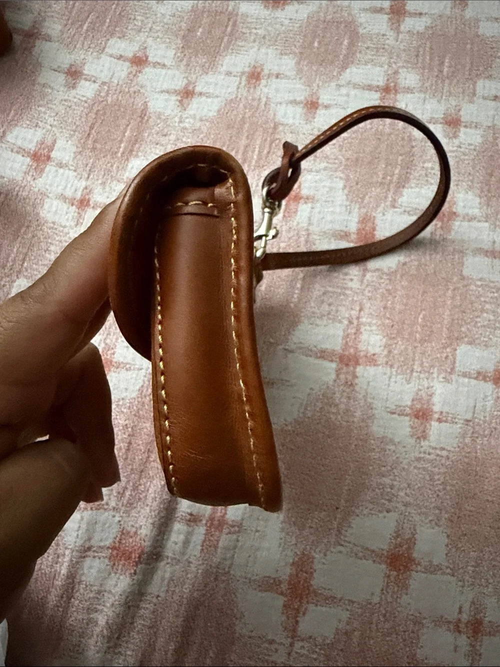 Vintage DOONEY & BOURKE Camel Pebble Leather SMALL Coin Purse